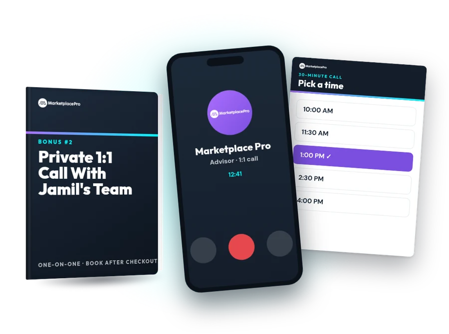 Bonus #2: Private 1:1 Call With Jamil's Team
